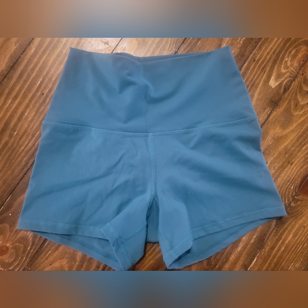 Born Primitive new heights booty shorts, teal, size S